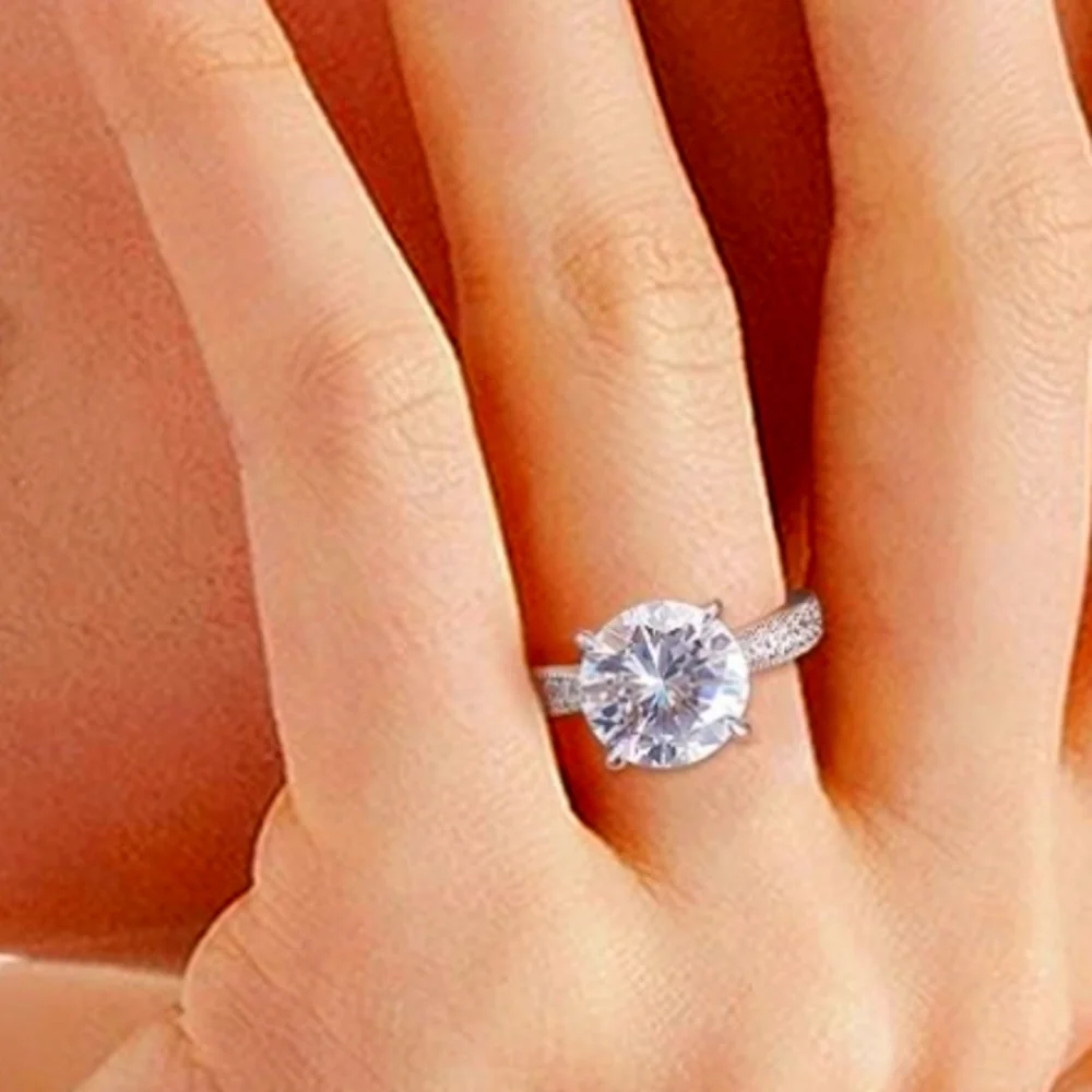 925 Sterling Silver 1.5 Carat MOISSANITE Engagement Ring NWT - Picture 2 of 7